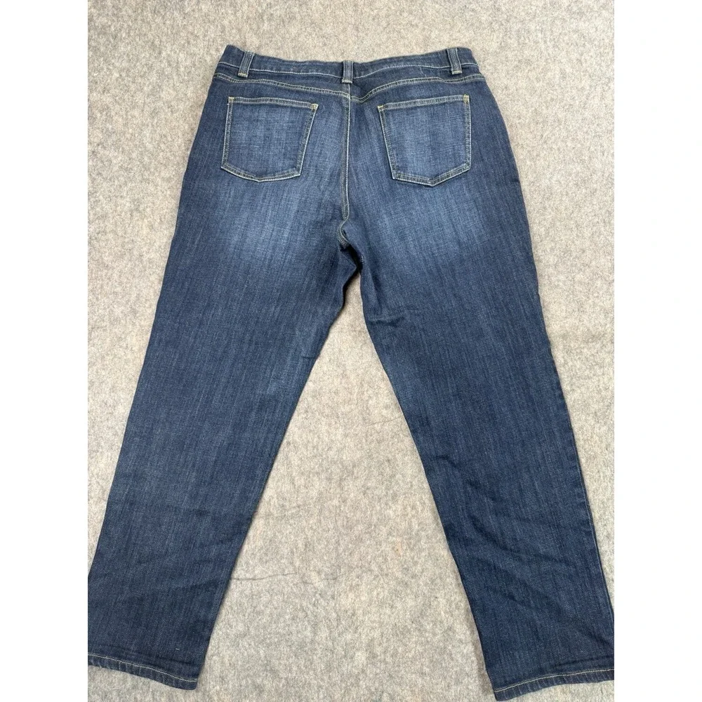 Talbots‎ Women 16 Simply Flattering 5-Pocket Jeans BOYFRIEND blue Medium Wash